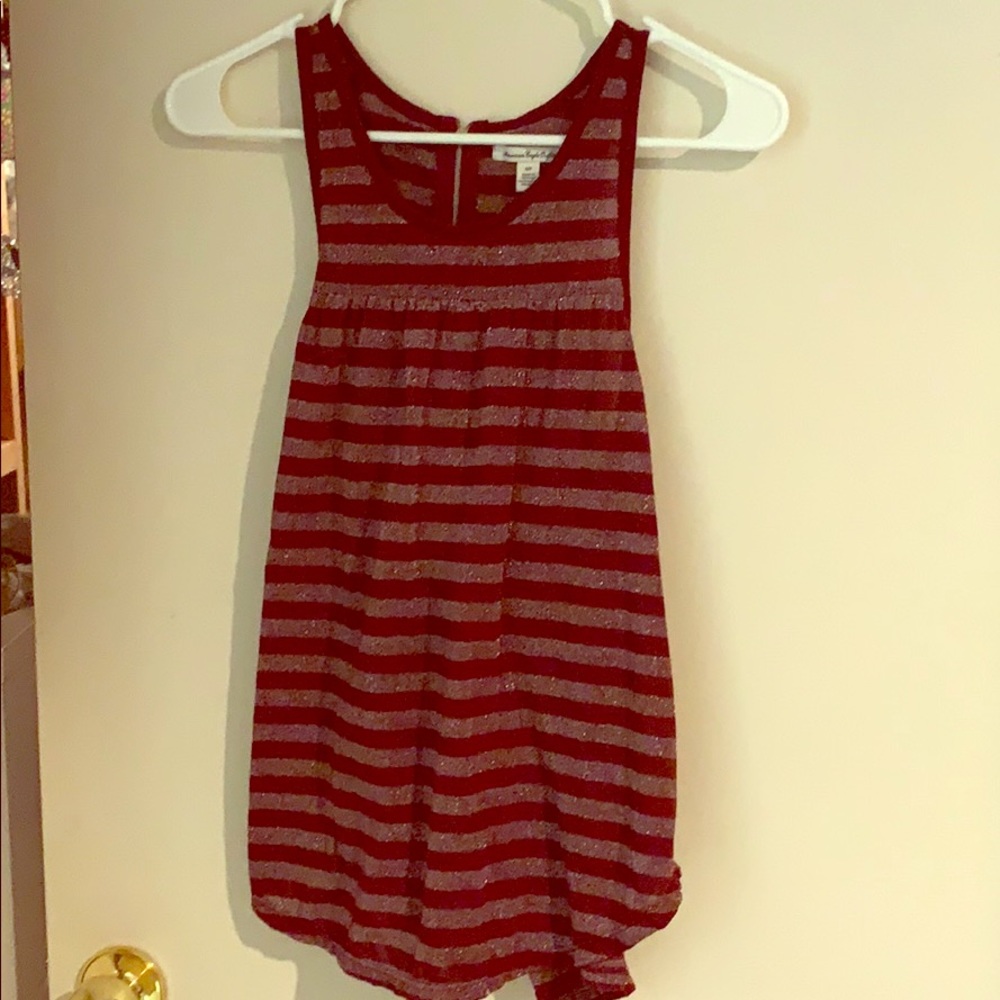 Maroon and sparkly tank top